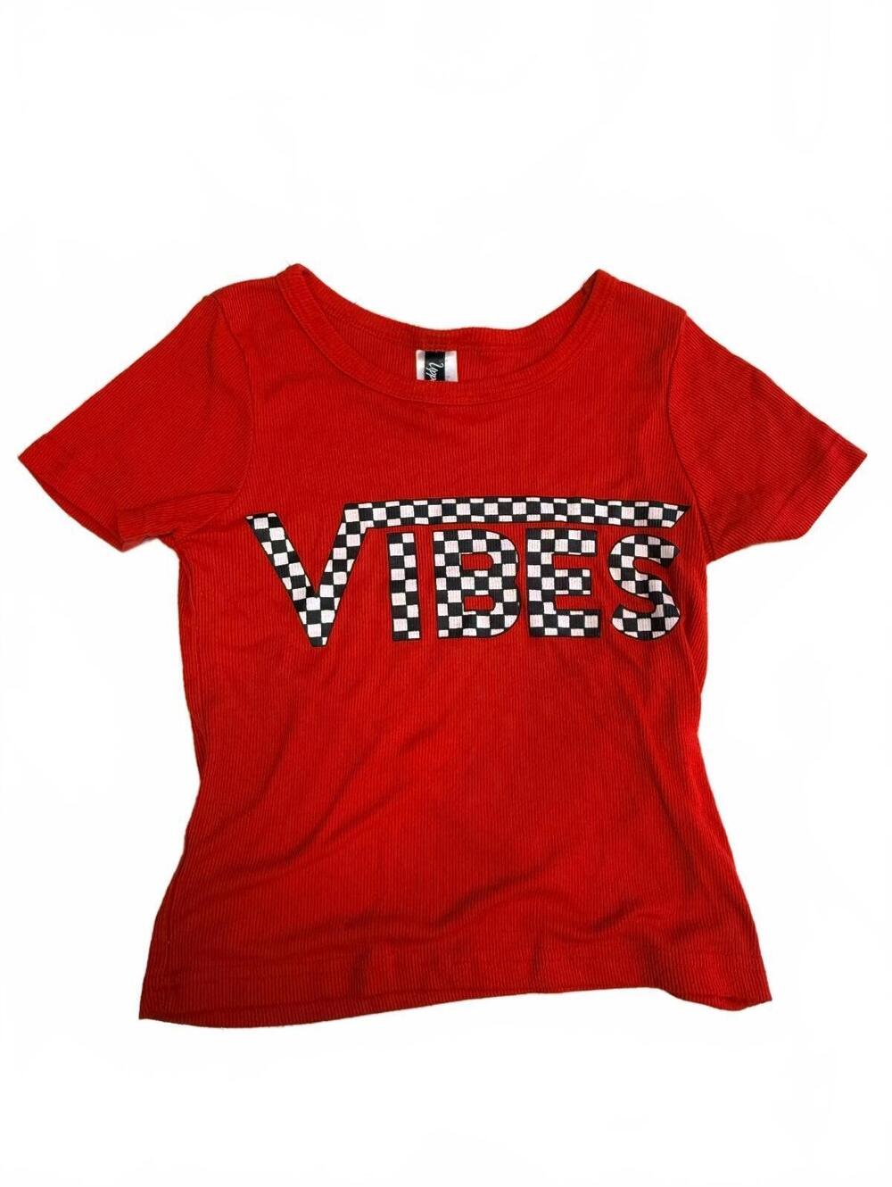 Unpublished Red Vibes Graphic Tee Shirt Small